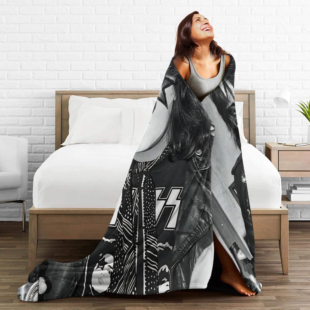 Ace Frehley The Spaceman 1951-2025 Print Blanket For Men Women Ultra Soft Kiss Band Throw Blankets for Bed Multiple Sizes
