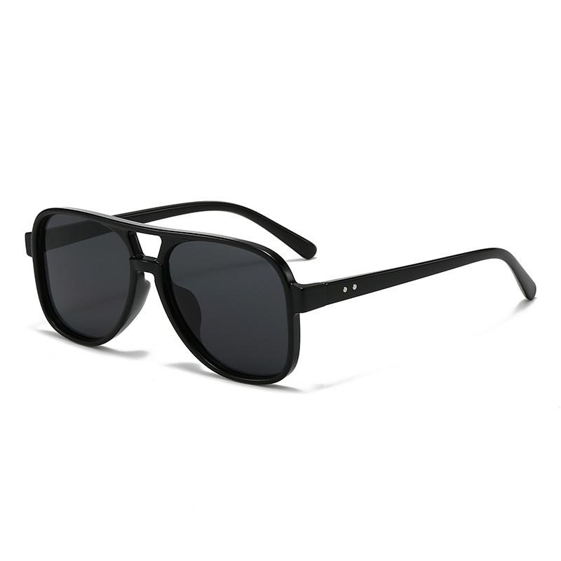 New Pilot Style Oversized Aviator Sunglasses With Blue Lenses For Outdoor Sports And Fashion StyleA