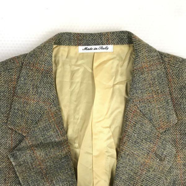 Italy Krizia Uomo Wool Tailored Jacket Men 50 Khaki Fully Lined Autumn Winter(USED)