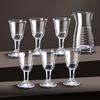 6pcs+1pcs Glass Wine Cup Set Household Wine Dispenser Gift Wine Glass Set Spirits Cup Shot Glass 10ml Transparent Cup Drinkware