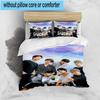 3 Stück K-Pop Musikgruppe 3 Stück Bettwäsche, inklusive 3 Stück Bettbezug und 2 Stück Kissenbezüge. Perfekt für Weihnachten, ideal für Schlafzimmer, Wohnheimzimmer