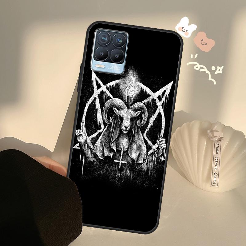 Satanic Scary Skull For Realme 8 9 Pro Plus GT Neo 2 GT Master 9i 8i Phone Case For OnePlus 9 10 Pro 9R Nord2
