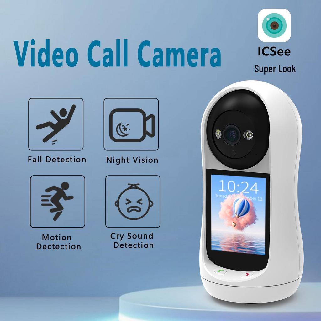 Super Lookicsee Home WiFi Phone with Interactive Video Camera and Pan-Tilt Screen for Two-Way Talk.