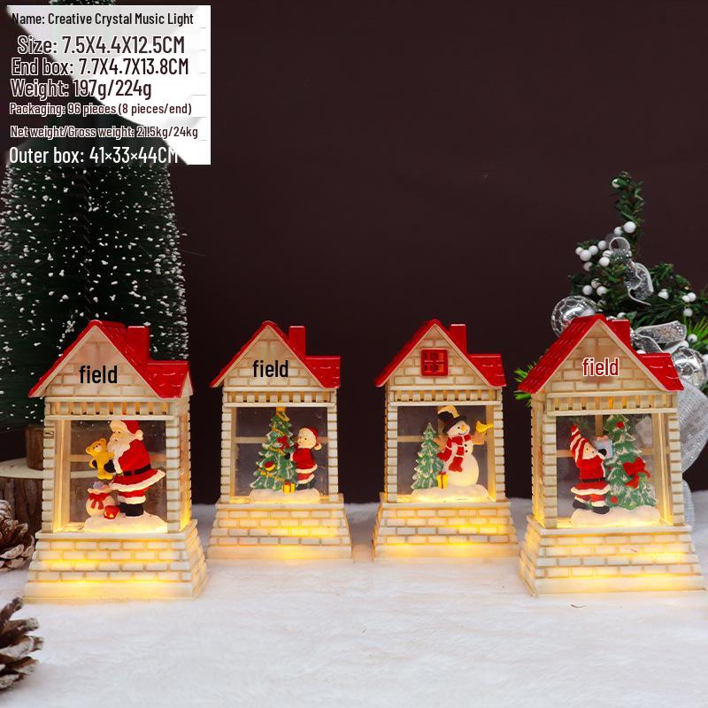 Christmas Crystal Ball Music Box Lantern Ornament