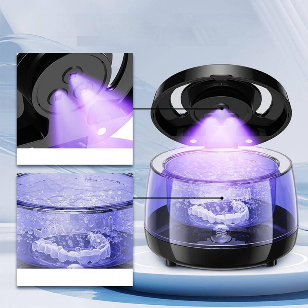 Household Retainer Cleaner Powerful Portable Dentures Cleaner UVC Professional False Teeth Jewelry Cleaning Machine for Travel