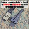 Multi-functional K-Sheath Belt Clip Belt Scabbard Kit Waist Clips Attach Knife Flashlight Hunting Camp Hiking EDC Outdoor Tool