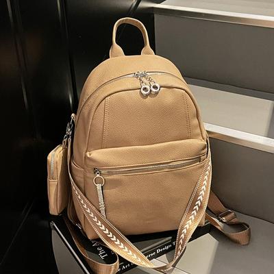 New Women's Backpack, Korean Version, Fashionable and Personalized Commuting Backpack with Coin Purse, Single Shoulder Bag