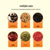Stainless Steel 4-Compartment Seasoning Box Set with Lid (2-Pack)