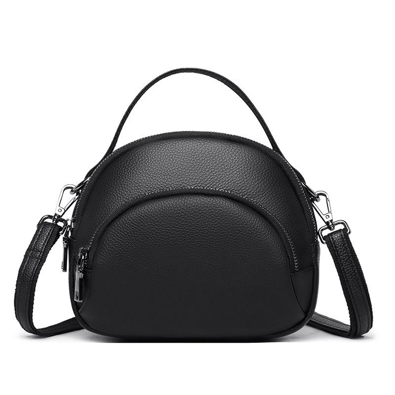 Leather women's bags new trendy fashion big stomach king shoulder messenger bag first layer cowhide mother bag