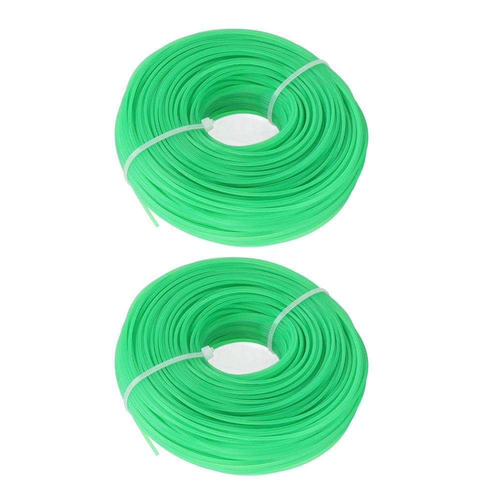 2PCS Compact Grass Trimmer Line Green Nylon Trimmer Line Durable Weed Eater String