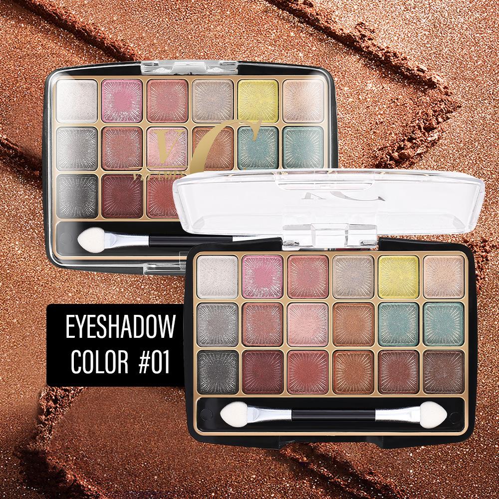 18 Color Eye Shadow Palette Makeup High Pearl Color Eye Shadow Palette European and American Eye Shadow Makeup Multi-color Eye Shadow Palette
