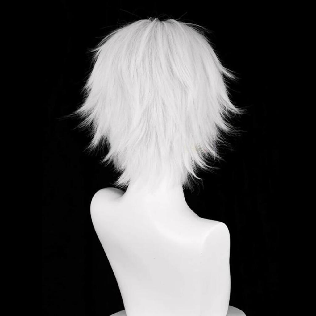 LAOBAO Kaneki Ken Disguise White Costume Perfect for and Events Wig, Cosplay, Hair, Bob, Accessory, Heat-Resistant, Parties, Costumes, Festivals,