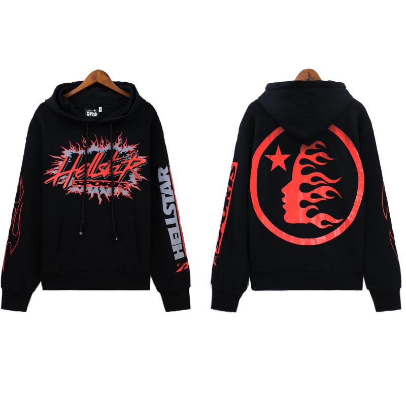 Unisex Retro Distressed Print Hoodie - Herbst/Winter Mode