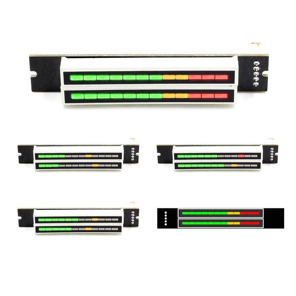 Mini Dual 12-bit LED Music Level Indicator Module Adjustable Light Speed VU Level Indicator Meter DIY AGC Stereo Amplifier Board