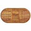 5 Piece Outdoor Dining Set Solid Acacia Wood Table & Textilene Chairs