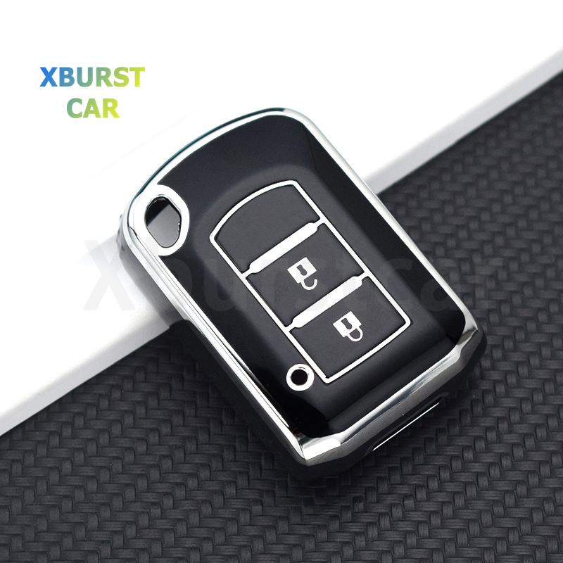 2/3 Buttons Shell Fob Holder For Mitsubishi Eclipse Cross Outlander Sport Mirage G4 Lancer Remote Tpu Car Key Fob Case Cover