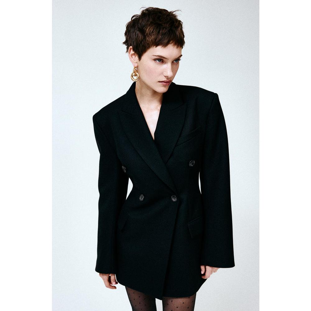 Chunky hoop earrings, gold color 1268890001