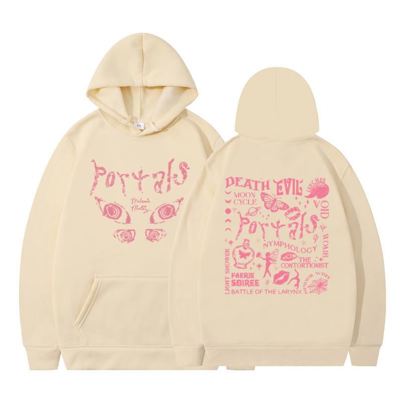 New European and American Style Loose Hip-hop Ins Hoodie with Plush Little Witch Street Hoodie for Foreign Trade Autumn and Winter