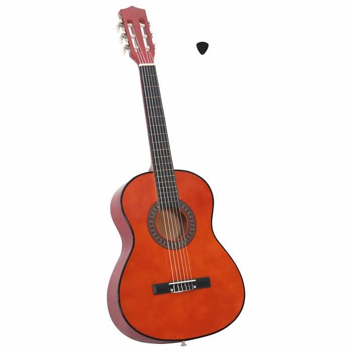 VidaXL Guitare classique de débutants et enfants 3-4 36" Tilleul, bois foncé