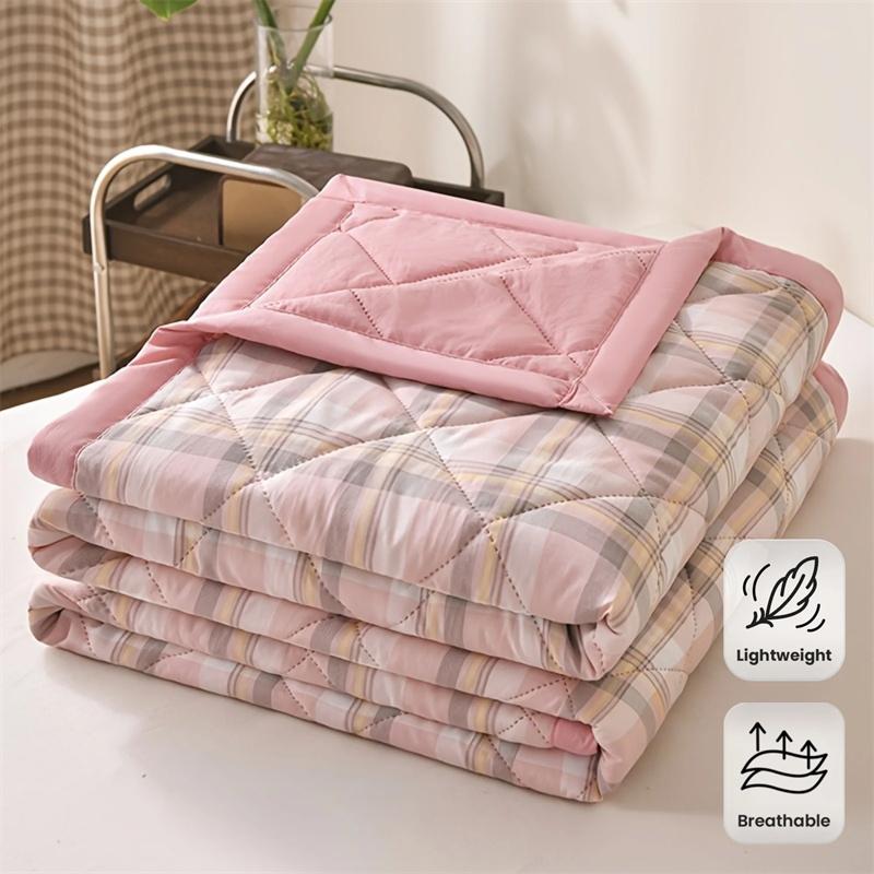 Air Conditioner Quilt Lightweight Washed Cotton Quilt Summer Blanket Quilted Cooling Comforter Summer Quilt Air Condition Thin Blanket (no Pillowcase)