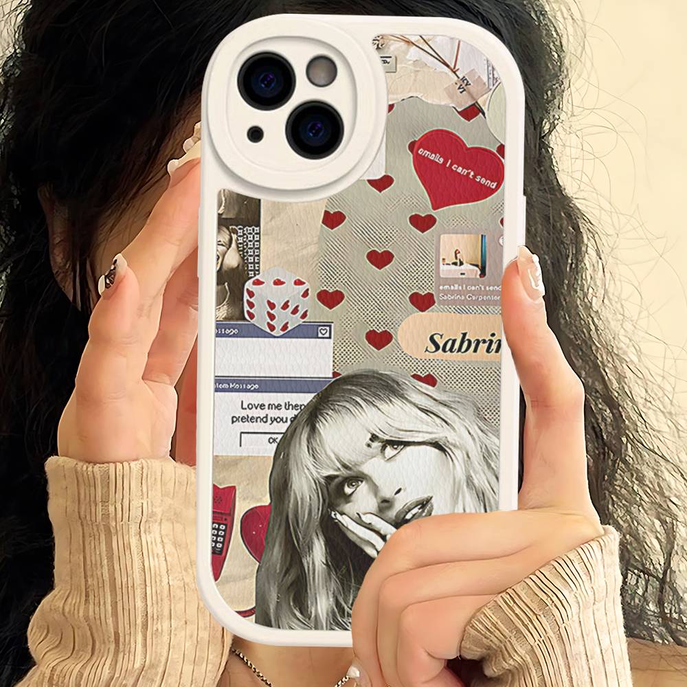 Singer S-Sabrina C-Carpenter Phone Cover For IPhone 11 12 13 14 15 16 Pro Max Mini Plus Soft Leather Case
