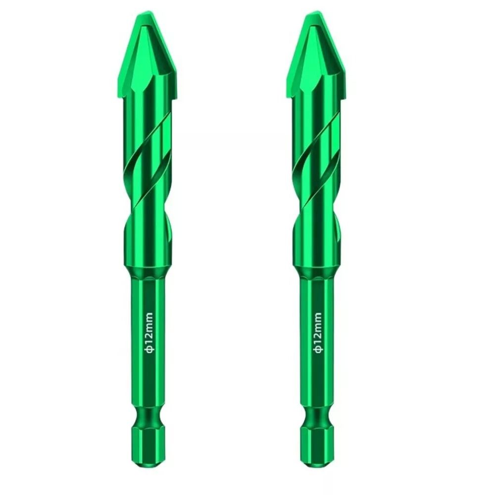 2Pcs Precision Eccentric Drill Bit 6/8/10/12mm Hole Drill Bit Multifunction Tile Drill Bit