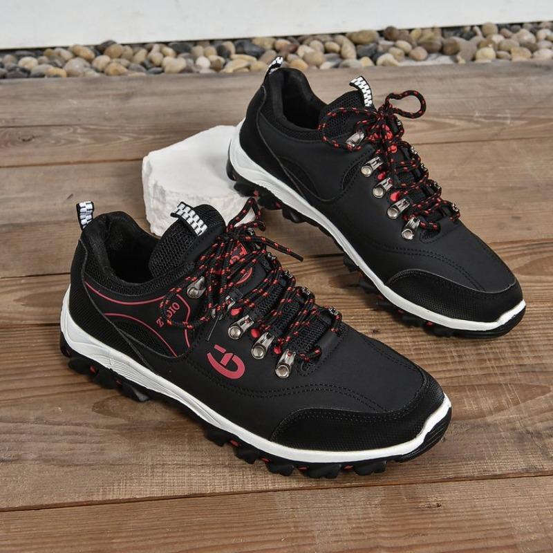 

Large size men s casual sports shoes women s spring and autumn new lace-up mountaineering sports single shoes casual shoes 38 чорний