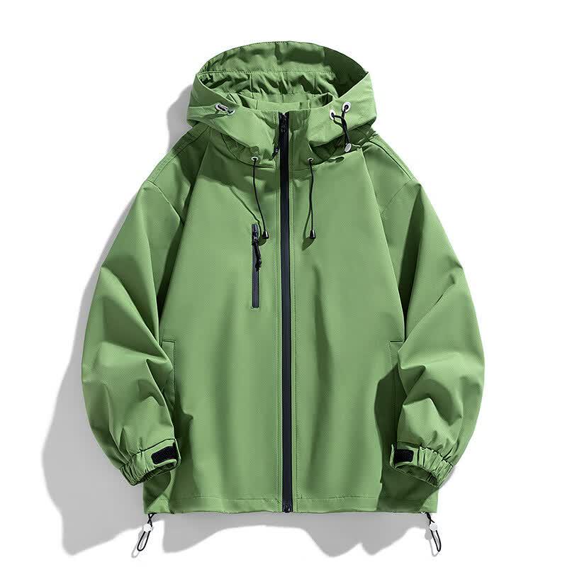 Unisex Casual Hooded Windbreaker Jacket
