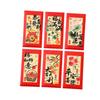 6Pcs Chinese Style 2026 Horse Year Red Envelope Paper Lucky Money Bag Red Pocket  Birthday Gift