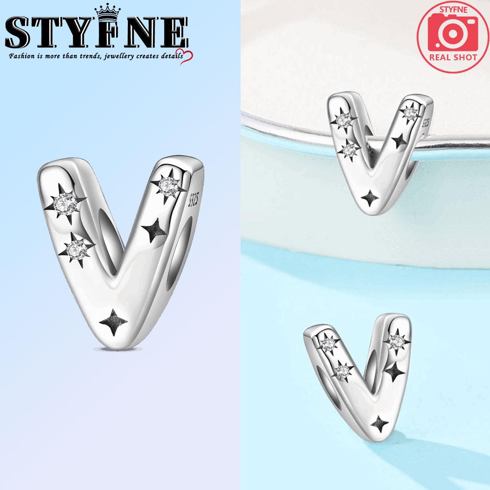 Copper Twenty-Six Letters From A-Z Rose Series Charms Beads Pendant For Original Bracelet Woman Girl Jewelry