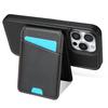 For iPhone 15 Pro Max Case Compatible with MagSafe Detachable Card Holder Kickstand Leather Phone Back Cover