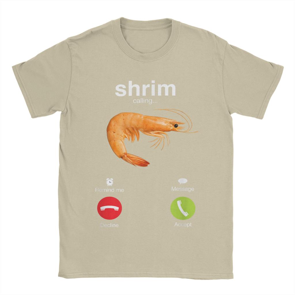 Harajuku T-Shirt „Shrim is calling“ – lustiges Meme mit falsch geschriebenem Aufdruck. Beliebtes Kurzarm-T-Shirt für Herren.
