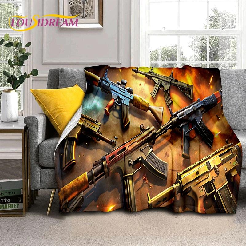 29 Style Retro Guns Pistol Ammunition Bullet Cartridge AK M4 Soft Flannel Blankets,Throw Blanket for Picnic Beds Sofa Bedroom
