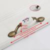 KAK Antique Bronze Ceramic Cabinet Handles Zinc Alloy Drawer Knobs Kitchen Wardrobe Door Pull European Furniture Handle Hardware