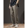 Summer Thin 100% Pure Linen Pants for Men, Loose Straight Cotton-Linen Cropped Pants, Export Men's Casual Long Pants