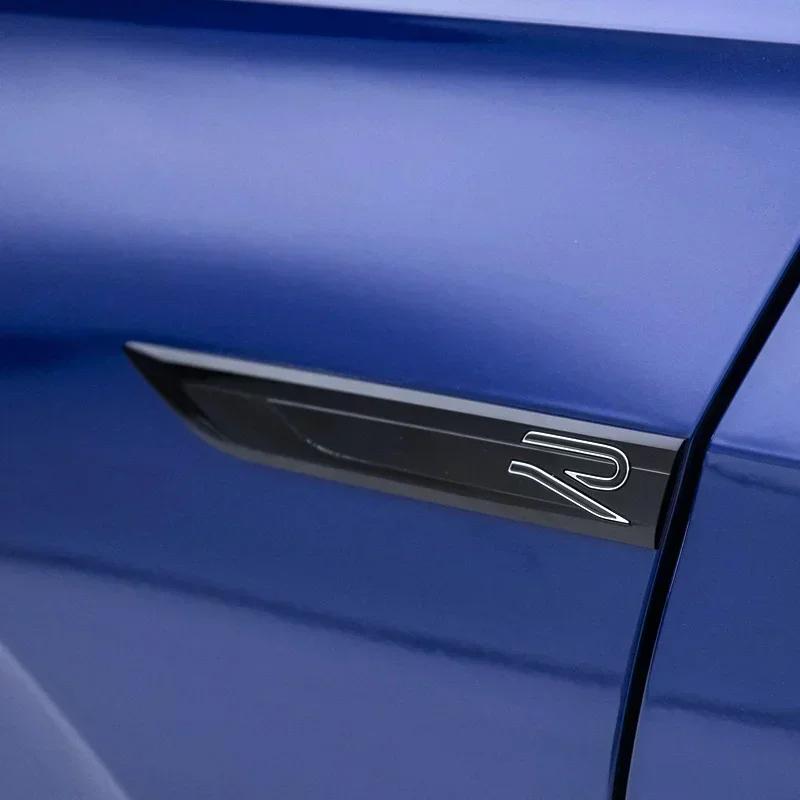 2Pcs for Volkswagen VW R RLINE Polo Golf Jetta Beetle Tiguan Touran Passat T-Roc CC Car Side Fender Strip Sticker Modification