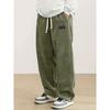 Autumn Winter Men's Casual Pants Striped Corduroy Loose Fashion Cargo Straight Pants Fitness Sports Hip Hop Pants