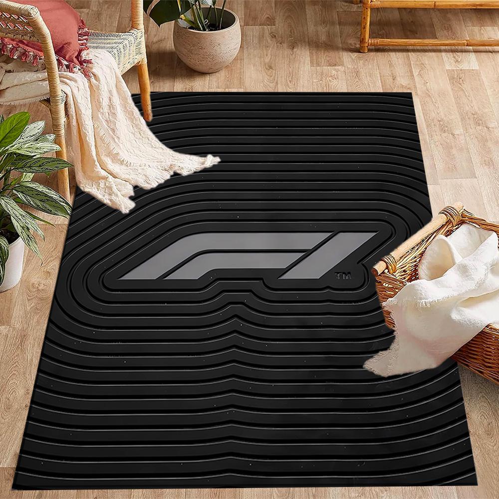 Kräftiges weißes Logo Design Fußmatte Geeignet für Außenbereiche Eingangsbereiche Esszimmer Spielzimmer Rutschfester Teppich Büros dekorieren Perfektes Geschenk für Frauen/Männer