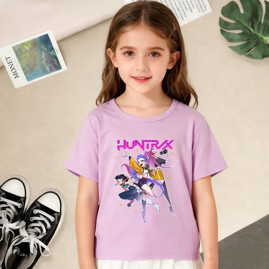 T-Shirts Girls Children's Girl Cartoon Printed Casual T-Shirt T Fashion Comfortable Short Sleeve Children's Clothing Top