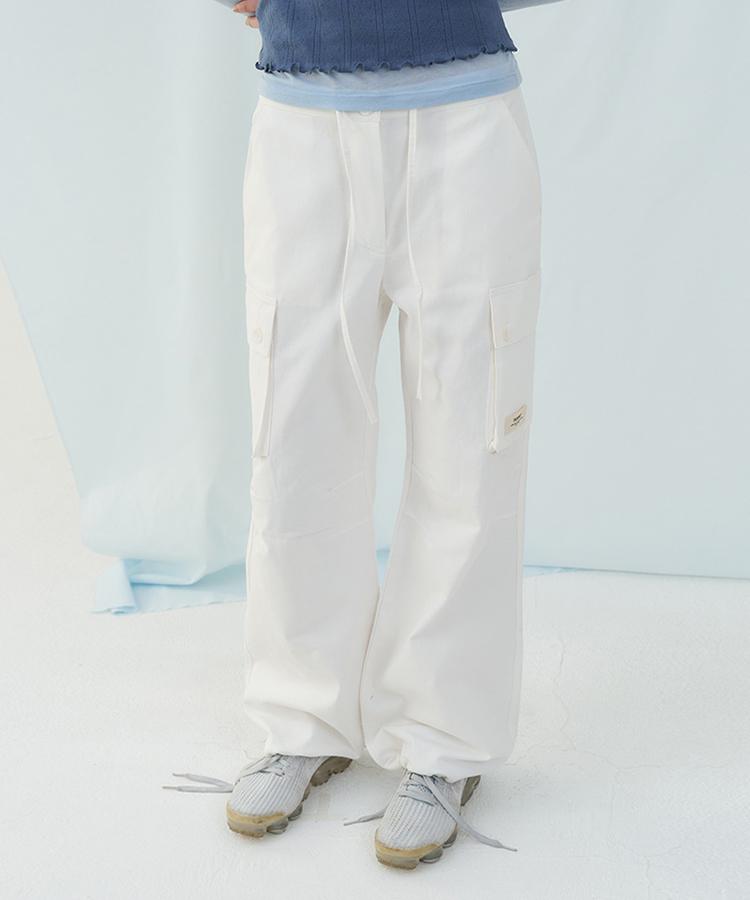 TARVERT Casual Utility Cargo Pants - Ivory