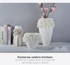 Modern Minimalist 3D White Ceramic Vase: Elegant Living Room Decoration and High-End Flower Container