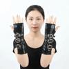 Metal Buckle Dark Gothic Arm Covers Solid Color Half-arm Sleeve Gloves Punk Arm Sleeves  Unisex