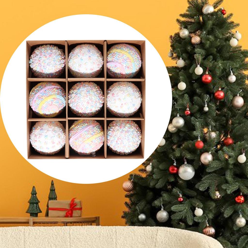 Christmas Balls Christmas Tree Baubles Shatterproof Foam with Hanging Hole Decorations for Thanksgiving New Year Anniversary