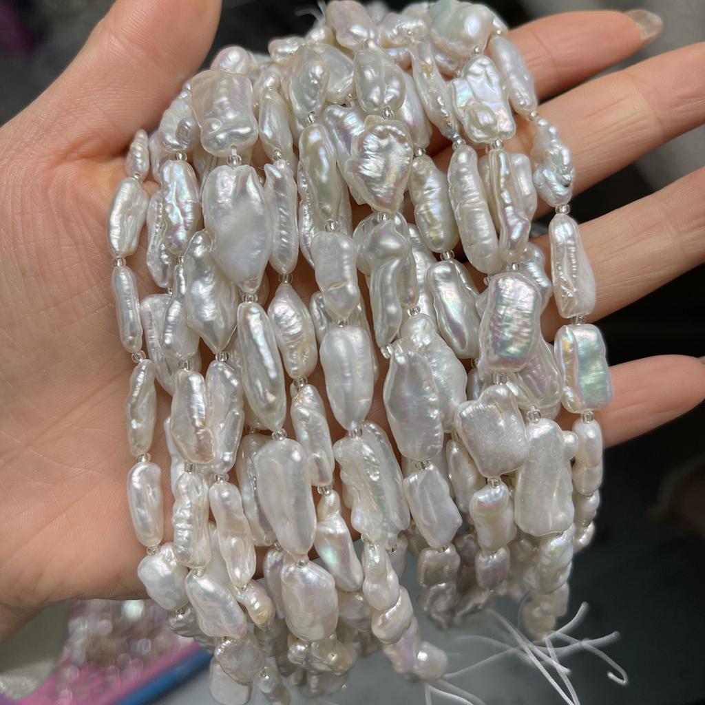 DIY Jewelry Accesorry Baroque Pipa Pearl 6x15-8x20mm For Jewelry Making DIY Necklace Earrings Bracelet Accessory Length 18cm