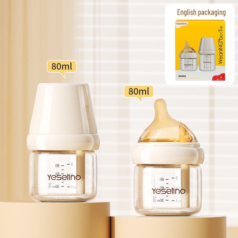 Anti-Colic High Borosilicate Glass Baby Bottle for Newborns (0-6 Months)