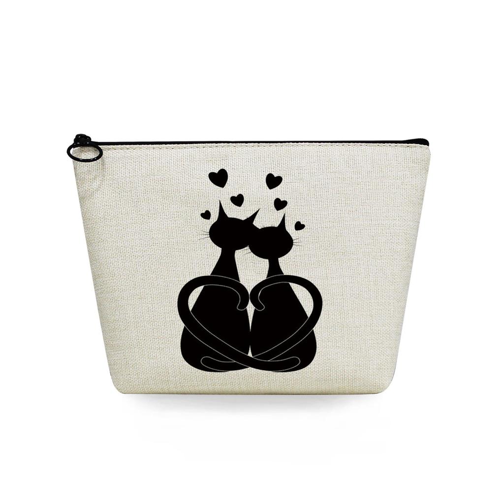 Women Cat Print Cosmetic Bag Toiletries Organize Travel Storage Case 6744