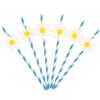 20pcs Eco Friendly Disposable Straws Paper Drinking Straw Party Supplies Daisy Straws  Wedding