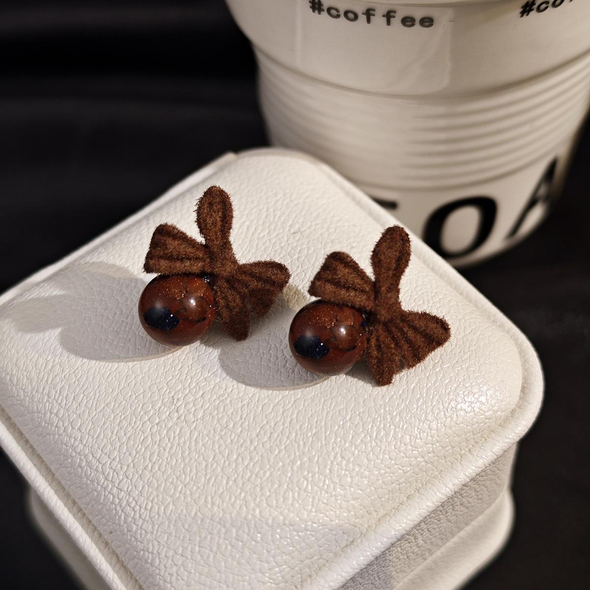 Silver Needle Leopard Print Bow Stud Earrings - Classical Niche Design, Light Luxury, Elegant Ear Jewelry