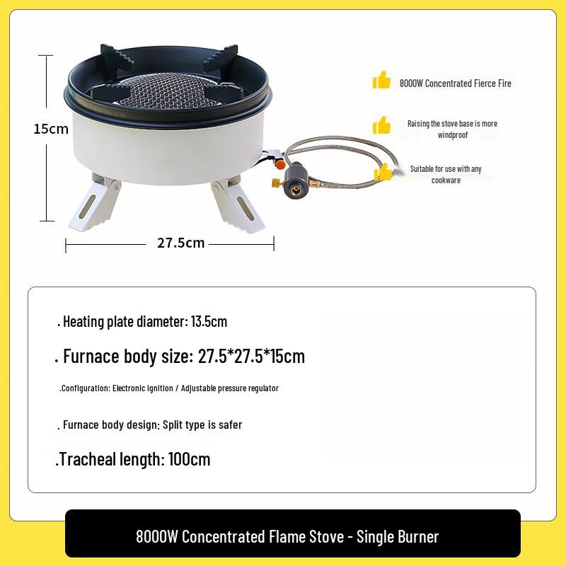 ZISIZ Portable Split Infrared Gas Stove