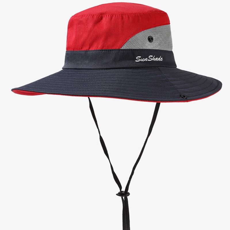 Versatile Hat Contrast Colored Womens Breathable Sunshade Fisherman Hatscaps